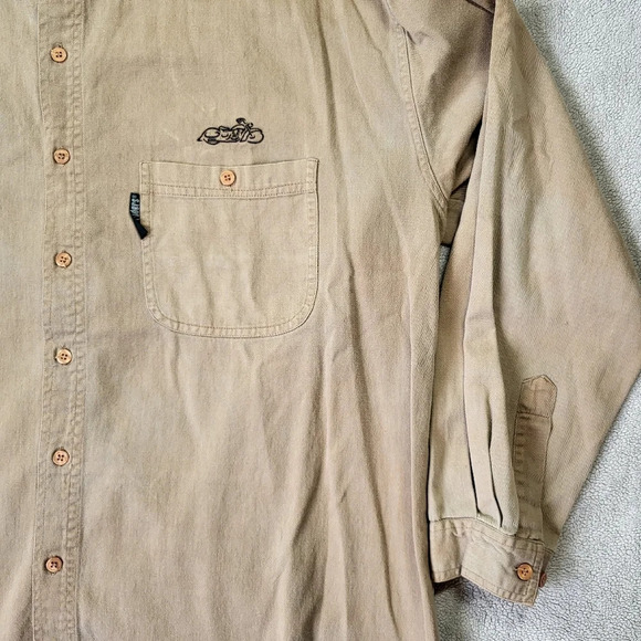 Vintage Easy Riders USA Motorcycle Button Down Shirt Mens XL Biker Bikercore - Picture 3 of 10